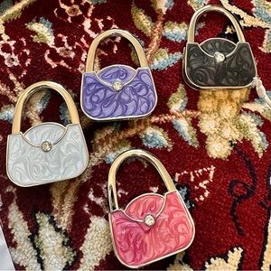 NEW Purse Hook/ Bag Charm Table Hanger Foldable Mini Handbag Shape 🛍️